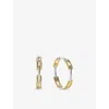 Monica Vinader Womens Signature Link 18ct Yellow Gold Vermeil Hoop Earrings In Multi