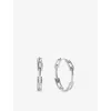 Monica Vinader Womens Signature Link Sterling-silver Medium Hoop Earrings