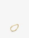 Monica Vinader Womens Yellow Gold Signature Thin 18ct Yellow Gold-plated Vermeil Sterling Silver Rin In Yellow Gold