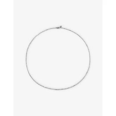 MONICA VINADER WOMENS SILVER SHIMMER 14CT WHITE-GOLD NECKLAC