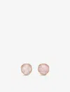 Monica Vinader Womens Rose Gold Siren 18ct Rose Gold-plated Vermeil Earrings
