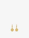 Monica Vinader Siren Muse Recycled 18ct Yellow Gold-plated Vermeil Silver Mini Drop Earrings In Gold
