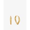 Monica Vinader Womens Siren Tapered 18ct Yellow Gold Vermeil Huggie Earrings In Gold