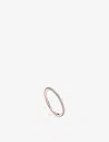 Monica Vinader Womens Rose Gold Skinny 18ct Rose Gold-plated Vermeil Sterling Silver And 0.12 Diamon In Gold