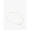 Monica Vinader Womens Solitaire 18ct Yellow Gold-plated Vermeil Sterling-silver And 0.06ct Lab-grown Diamond Neckla In Yellow Gold