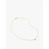 Monica Vinader Womens Solitaire Pear 18ct Yellow Gold-plated Vermeil Sterling-silver And 0.06ct Lab-grown Diamond N In Yellow Gold