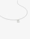 Monica Vinader Womens Sterling Silver E Letter-charm Recycled Sterling-silver Pendant Necklace In Sterling Silver