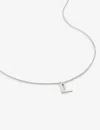 Monica Vinader Womens Sterling Silver L Letter-charm Recycled Sterling-silver Pendant Necklace In Sterling Silver