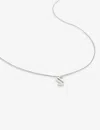Monica Vinader Womens Sterling Silver S Letter-charm Recycled Sterling-silver Pendant Necklace In Sterling Silver