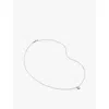 Monica Vinader Womens Solitaire Pear Sterling-silver And 0.06ct Lab-grown Diamond Necklace Sterling Silver In Sterling Silver