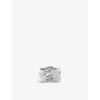 Monica Vinader Womens Sterling Silver Wave Triple Band Sterling-silver Ring In Sterling Silver