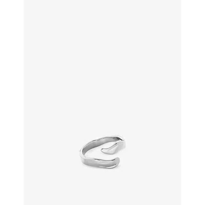 Monica Vinader Womens Sterling Silver Wave Wrap Sterling-silver Ring