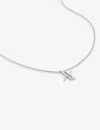 Monica Vinader Womens Sterling Silver X Letter-charm Recycled Sterling-silver Pendant Necklace In Sterling Silver
