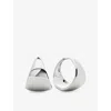 Monica Vinader Womens Tapered Large 925 Sterling Silver Hoop Earrings In Metallic