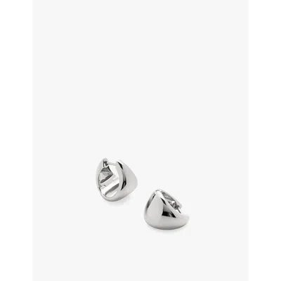 Monica Vinader Womens Tapered Small Sterling Silver Hoop Earrings