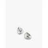 Monica Vinader Sterling Silver Tapered Huggie Earrings In Sterling Silver