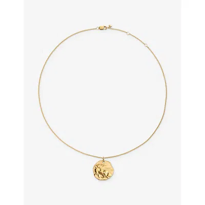 Monica Vinader Womens Taurus Zodiac 18ct Yellow Gold Vermeil Pendant Necklac