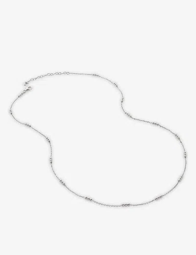 Monica Vinader Triple-beaded Recycled Sterling-silver Choker Necklace