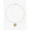 Monica Vinader Womens Virgo Zodiac 18ct Yellow Gold Vermeil Pendant Necklac In Gold