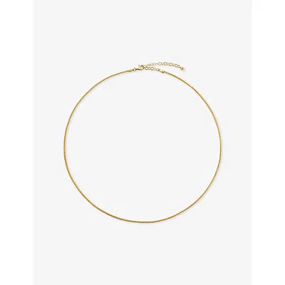 Monica Vinader Womens Wheat 18ct Yellow Gold Vermeil Chain Necklac