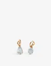 Monica Vinader Keshi 18ct Yellow Gold-plated Sterling Silver Vermeil And Freshwater Pearl Hoop Earrings In White