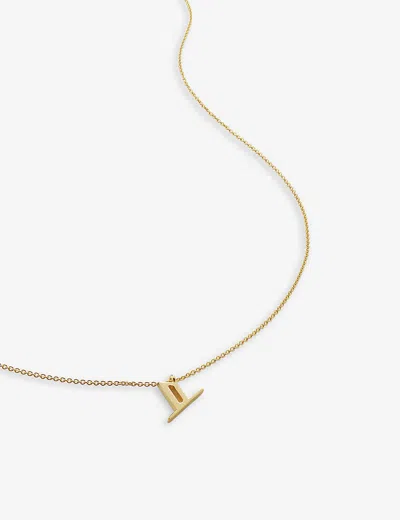 Monica Vinader Womens Gold Y Letter-charm Recycled 18ct Yellow Gold-plated Vermeil Sterling-silver P