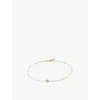 Monica Vinader Womens Yellow Gold 14ct Yellow-gold And 0.1ct Lab-grown Diamond Bracelet In Yellow Gold
