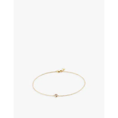 Monica Vinader Womens Yellow Gold 14ct Yellow-gold And 0.1ct Lab-grown Diamond Bracelet