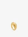 Monica Vinader Womens Yellow Gold Deia 18ct Gold-plated Vermeil Silver Ring In Yellow Gold