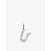 Monica Vinader Gold Diamond Initial U Pendant Lab Grown Diamond In Yellow Gold