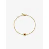 Monica Vinader Womens  January Birthstone 18ct Gold Vermeil-plated Sterling Silver And Garnet Bracele In Yellow Gold