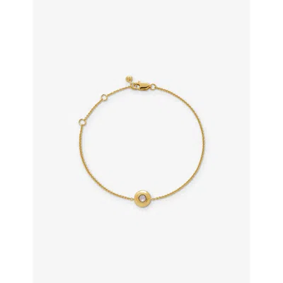 Monica Vinader Womens  June Birthstone 18ct Gold Vermeil-plated Sterling Silver And Moonstone Bracele In Yellow Gold