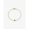 Monica Vinader Womens  May Birthstone 18ct Gold Vermeil-plated Sterling Silver And Emerald Bracelet In Yellow Gold