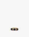 Monica Vinader Womens Yellow Gold X Kate Young 18ct Yellow-gold Vermeil Sterling-silver And Onyx Rin In Yellow Gold