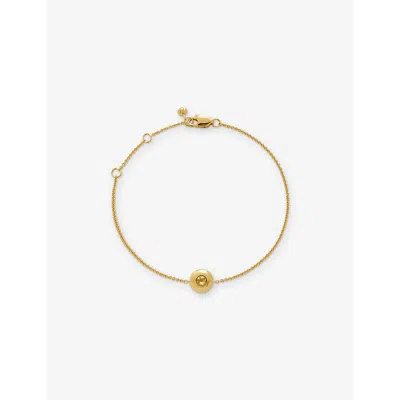 MONICA VINADER WOMENS MONICA VINADER NOVEMBER BIRTHSTONE 18CT GOLD VERMEIL-PLATED STERLING SILVER AND CITRINE BRACE