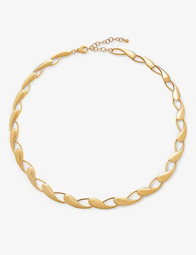 Monica Vinader Womens Yellow Gold Nura 18ct Yellow-gold Plated Vermeil Recycled-sterling Silver Chok