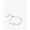 Monica Vinader Womens Yellow Gold Nura Supersized Pearl 18ct Gold-plated Vermeil Sterling-silver Bra In Yellow Gold