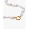 Monica Vinader Gold Baroque Pearl Charm Necklace Pearl In Yellow Gold