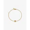 Monica Vinader Womens  October Birthstone 18ct Gold Vermeil-plated Sterling Silver And Tourmaline Bra In Yellow Gold