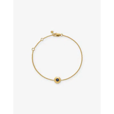 Monica Vinader Womens  September Birthstone 18ct Gold Vermeil-plated Sterling Silver And Sapphire Bra In Yellow Gold