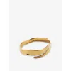 Monica Vinader Womens Yellow Gold Wave Wrap 18ct Yellow Gold-plated Vermeil Sterling-silver Cuff In Yellow Gold
