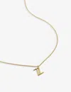 Monica Vinader Womens Gold Z Letter-charm Recycled 18ct Yellow Gold-plated Vermeil Sterling-silver P In Gold
