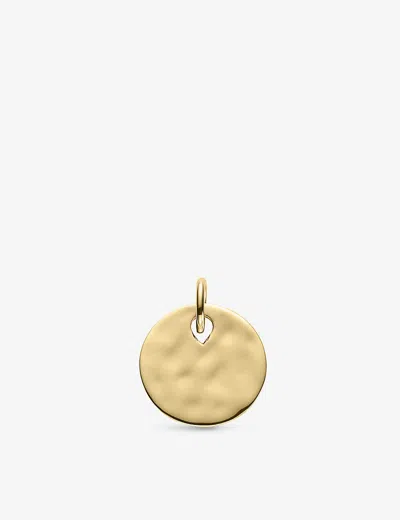 MONICA VINADER WOMENS ZIGGY 18CT YELLOW-GOLD-PLATED VERMEIL SILVER ROUND PENDANT,30312265