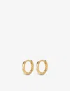 Monica Vinader Ziggy Hammered Recycled 18ct Yellow Gold-plated Vermeil On Sterling Silver Huggie Earrings In Gold