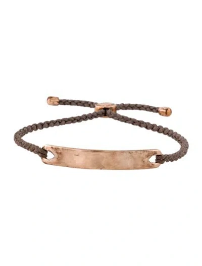 Pre-owned Monica Vinader Woven Cord Havana Friendship Bracelet In Grey