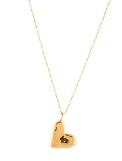 Pre-owned Monica Vinader Woven Heart Locket Chain Necklace, 20" In Multi