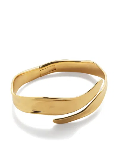 Monica Vinader Wrap Cuff Bracelet In Gold