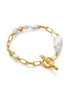 Monica Vinader X Amy Powney Keshi Pearl Bracelet In Gold