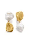 MONICA VINADER X AMY POWNEY KESHI-PEARL STUD DROP EARRINGS