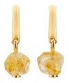 Monica Vinader X Caroline Issa Gold Vermeil Citrine Huggie Hoop Earrings In Yellow